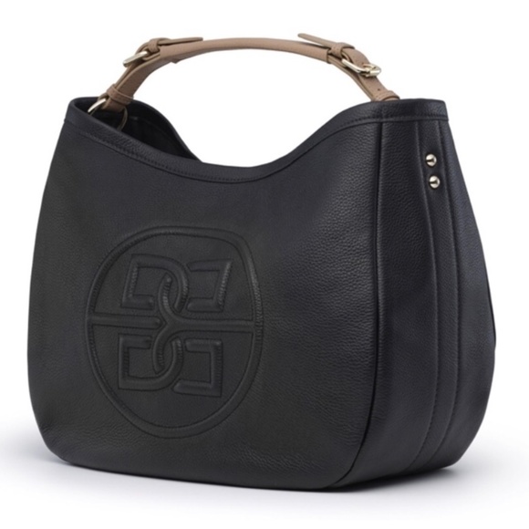 Bolvaint Handbags - NWT Bolvaint Black Pebbled Leather Shoulder Bag Rene Noir Motif
